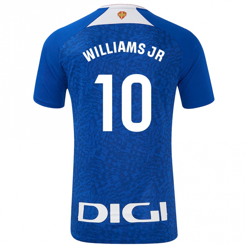 Kids Football Nico Williams #10 Royal Blue Away Jersey 2024/25 T-Shirt