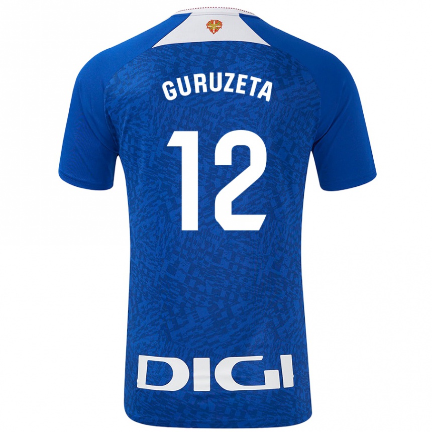 Kids Football Gorka Guruzeta #12 Royal Blue Away Jersey 2024/25 T-Shirt