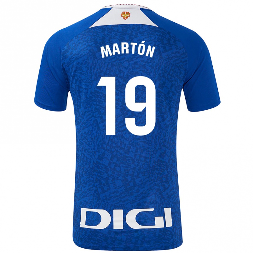 Kids Football Javier Martón #19 Royal Blue Away Jersey 2024/25 T-Shirt