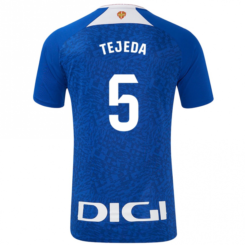 Kids Football Diego Tejeda #5 Royal Blue Away Jersey 2024/25 T-Shirt