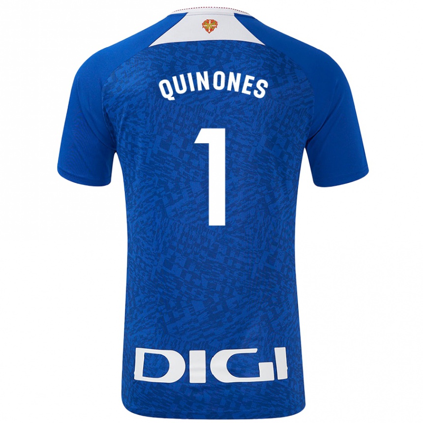 Kids Football Mariasun Quiñones #1 Royal Blue Away Jersey 2024/25 T-Shirt