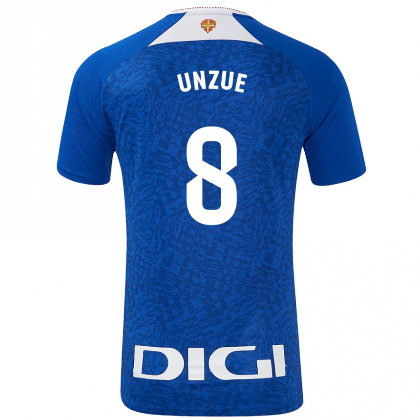 Kids Football Marta Unzué #8 Royal Blue Away Jersey 2024/25 T-Shirt