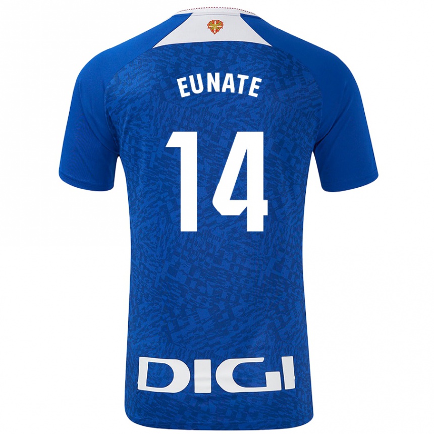 Kids Football Eunate Arraiza Otazu #14 Royal Blue Away Jersey 2024/25 T-Shirt