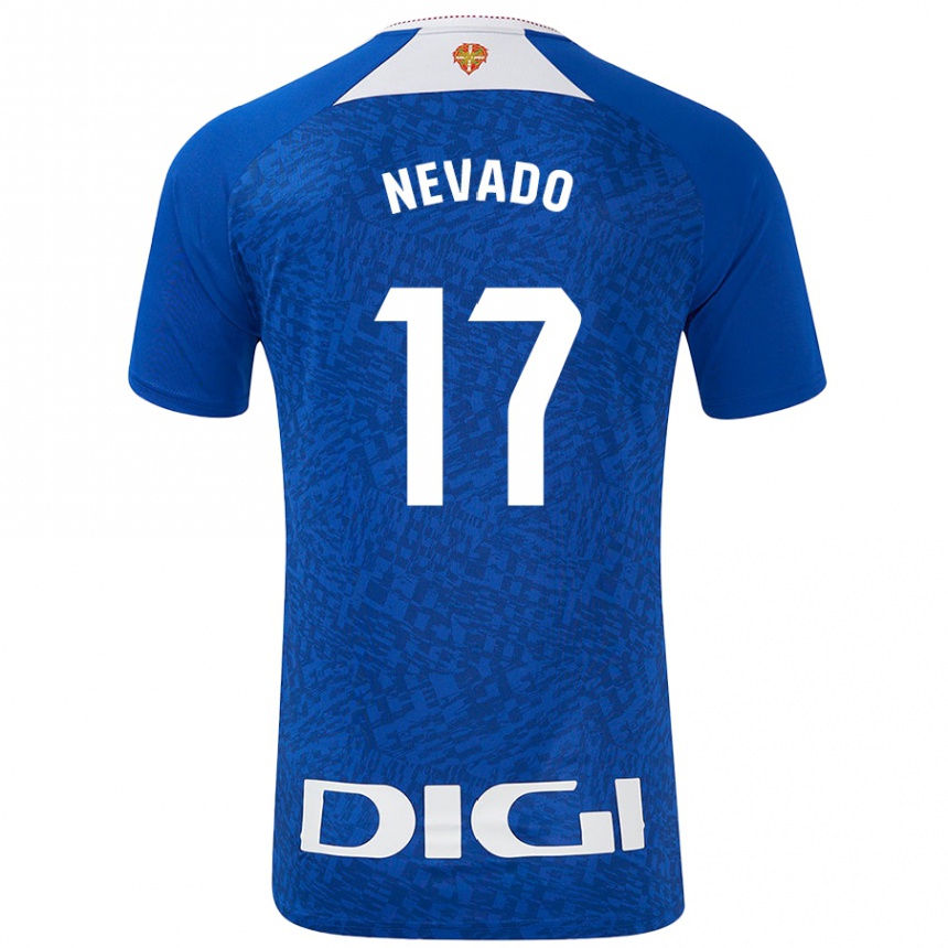 Kids Football Nerea Nevado Gómez #17 Royal Blue Away Jersey 2024/25 T-Shirt