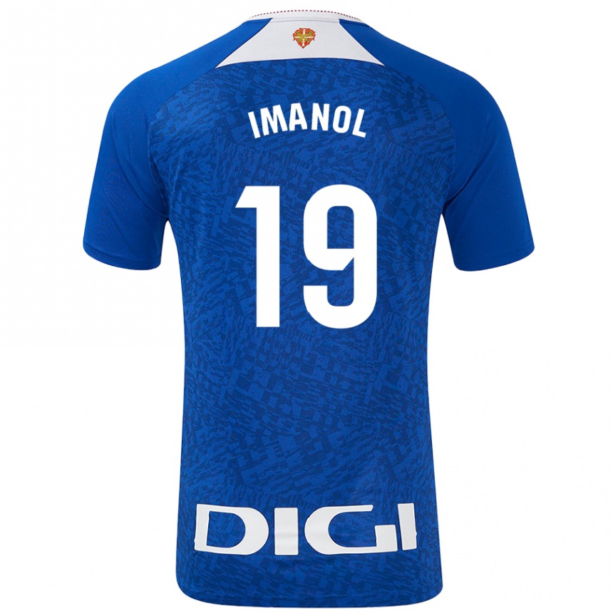 Kids Football Imanol García De Albéniz #19 Royal Blue Away Jersey 2024/25 T-Shirt