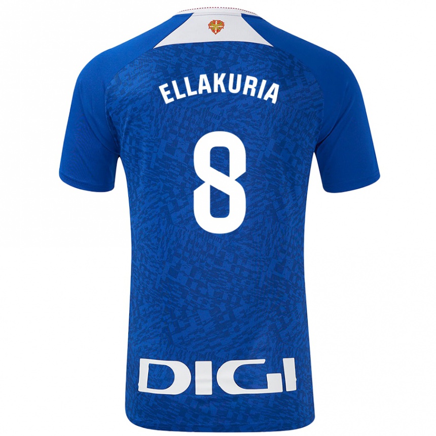 Kids Football Eneko Ellakuria #8 Royal Blue Away Jersey 2024/25 T-Shirt