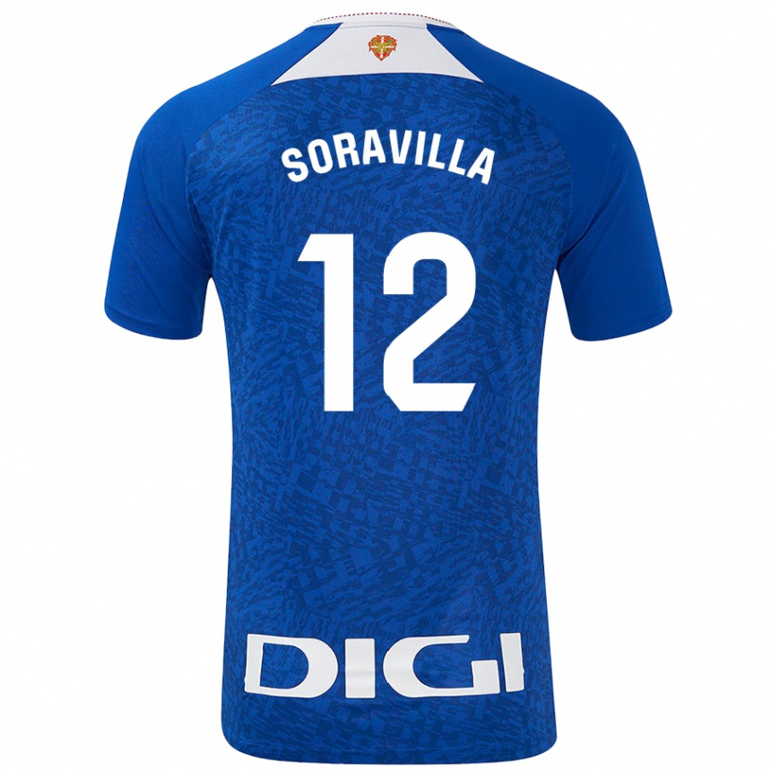 Kids Football Ander Soravilla #12 Royal Blue Away Jersey 2024/25 T-Shirt