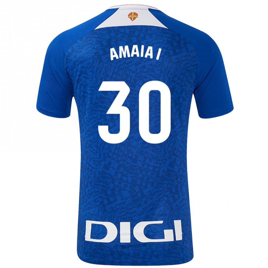 Kids Football Amaia Iribarren Arteta #30 Royal Blue Away Jersey 2024/25 T-Shirt