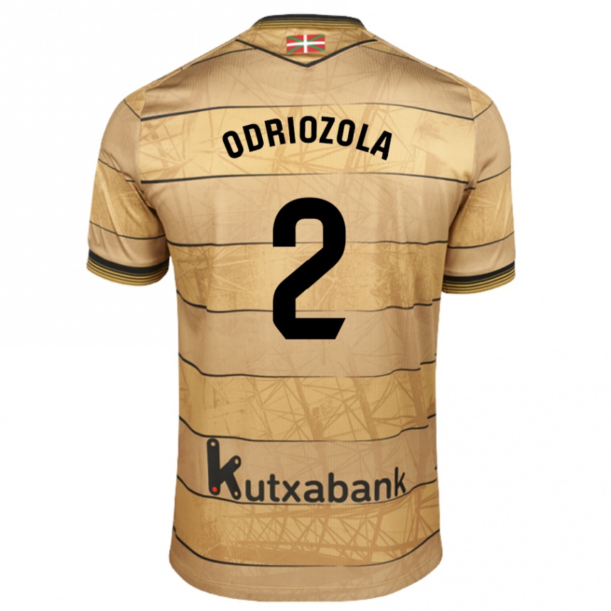 Kids Football Alvaro Odriozola #2 Brown Away Jersey 2024/25 T-Shirt