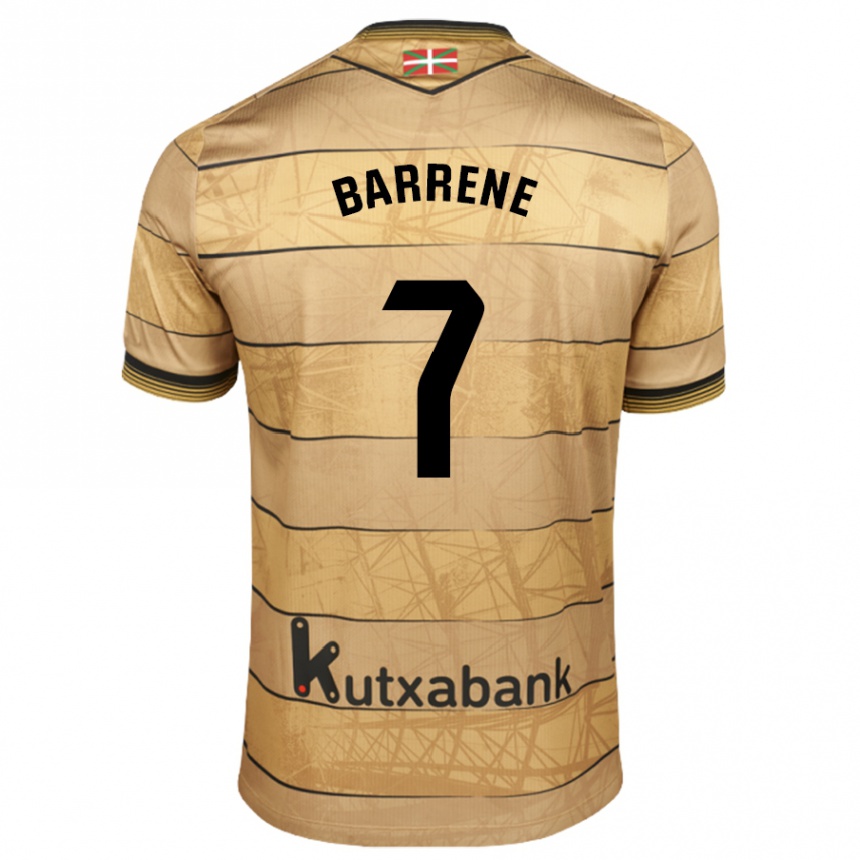 Kids Football Ander Barrene #7 Brown Away Jersey 2024/25 T-Shirt