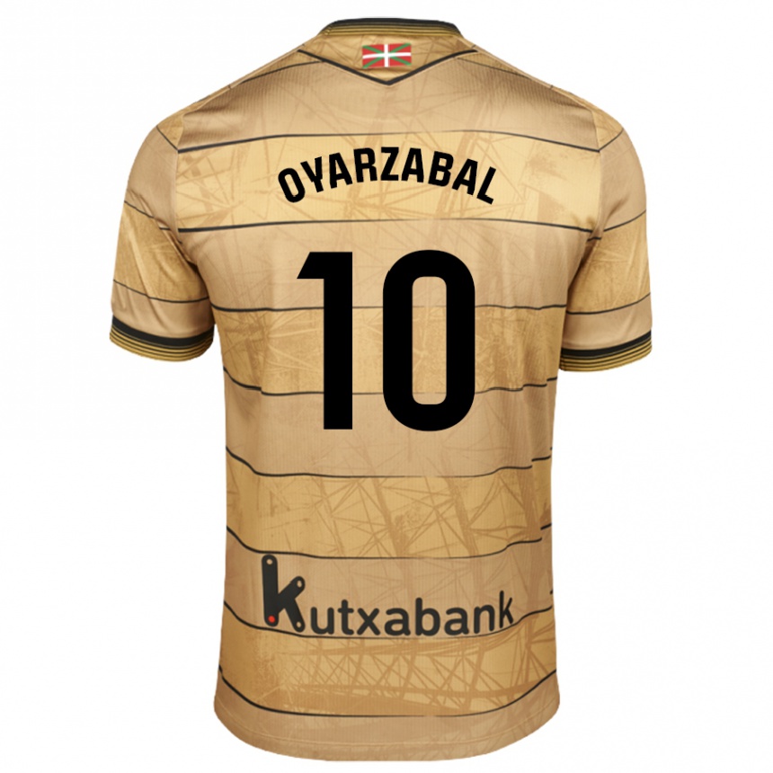 Kids Football Mikel Oyarzabal #10 Brown Away Jersey 2024/25 T-Shirt