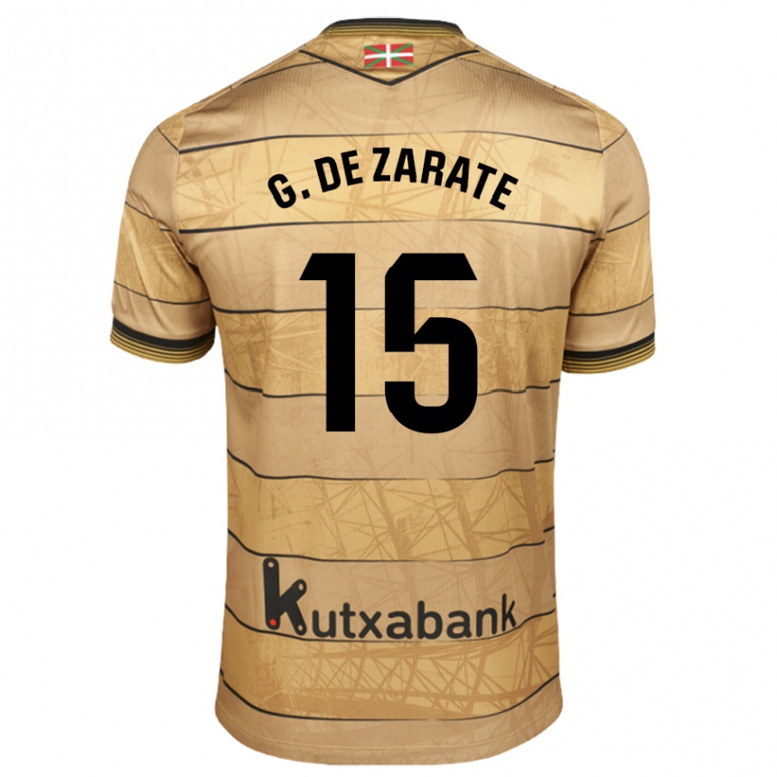 Kids Football Urko González De Zarate #15 Brown Away Jersey 2024/25 T-Shirt