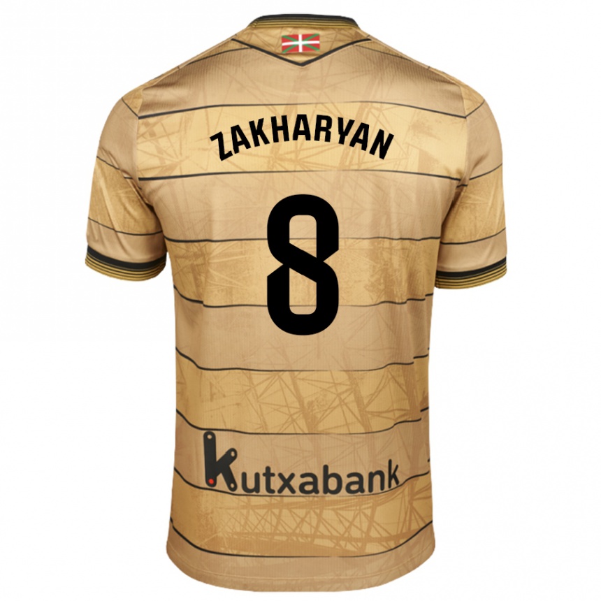 Kids Football Arsen Zakharyan #8 Brown Away Jersey 2024/25 T-Shirt