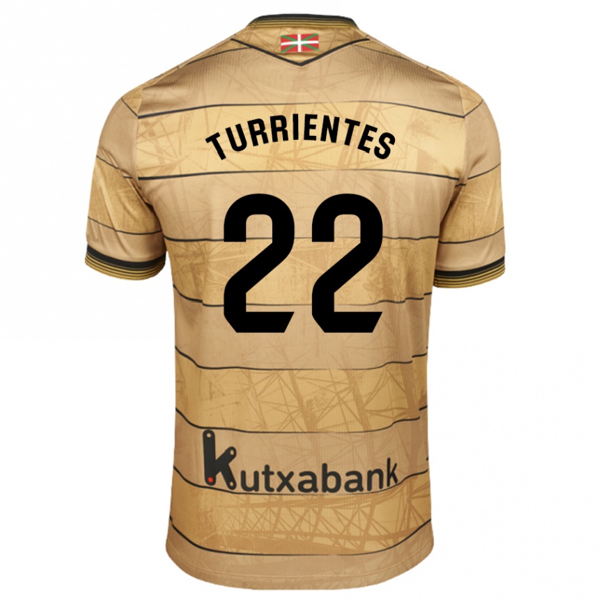 Kids Football Beñat Turrientes #22 Brown Away Jersey 2024/25 T-Shirt