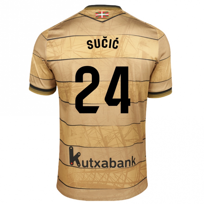 Kids Football Luka Sucic #24 Brown Away Jersey 2024/25 T-Shirt