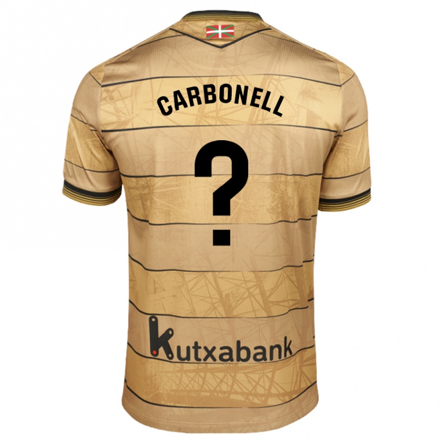 Kids Football Tomy Carbonell #0 Brown Away Jersey 2024/25 T-Shirt