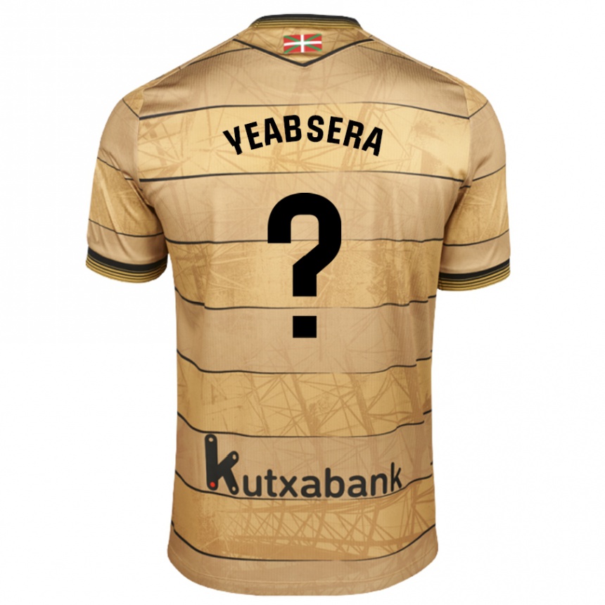 Kids Football Jon Yeabsera #0 Brown Away Jersey 2024/25 T-Shirt