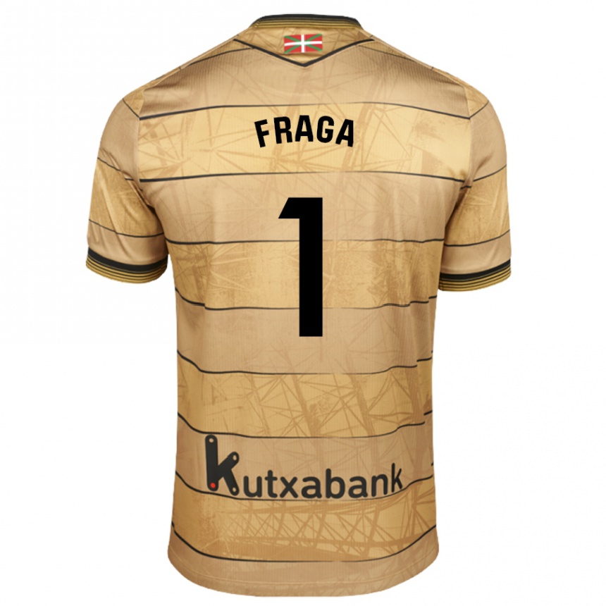 Kids Football Aitor Fraga #1 Brown Away Jersey 2024/25 T-Shirt