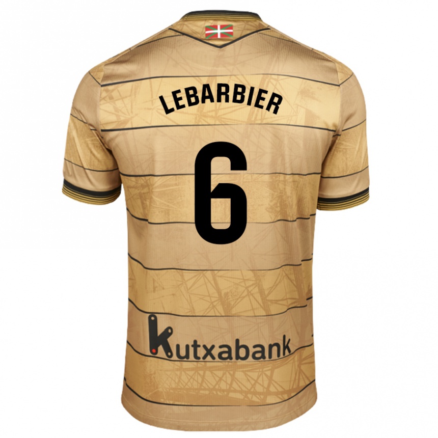 Kids Football Alex Lebarbier #6 Brown Away Jersey 2024/25 T-Shirt