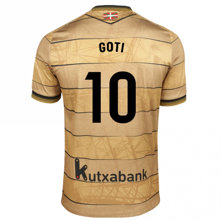 Kids Football Mikel Goti #10 Brown Away Jersey 2024/25 T-Shirt