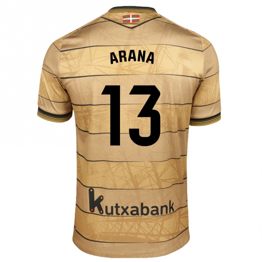 Kids Football Egoitz Arana #13 Brown Away Jersey 2024/25 T-Shirt