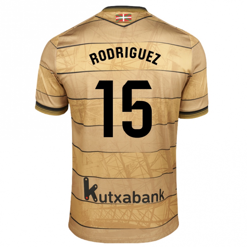 Kids Football Peru Rodríguez #15 Brown Away Jersey 2024/25 T-Shirt