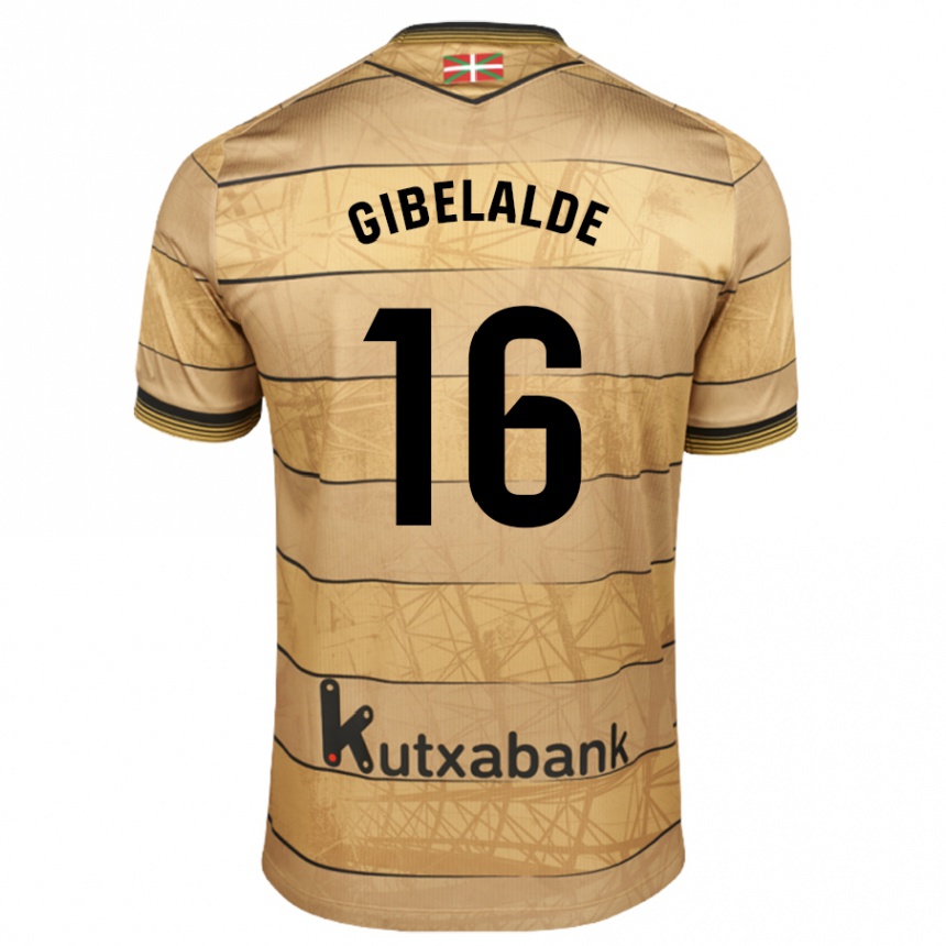 Kids Football Manex Gibelalde #16 Brown Away Jersey 2024/25 T-Shirt