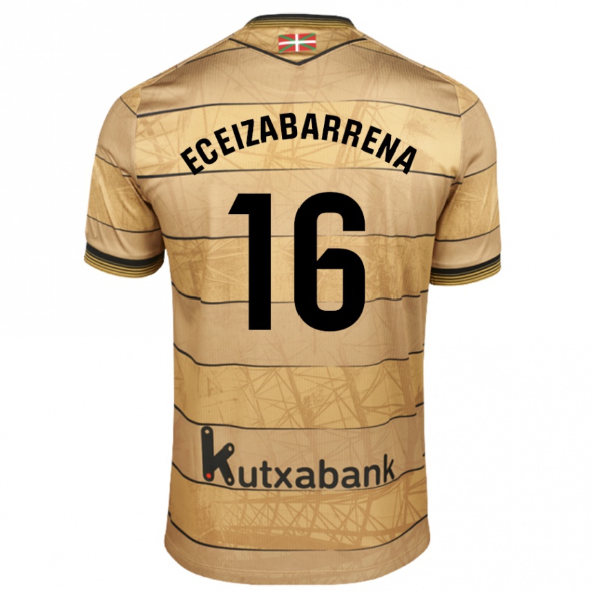 Kids Football Jon Eceizabarrena #16 Brown Away Jersey 2024/25 T-Shirt