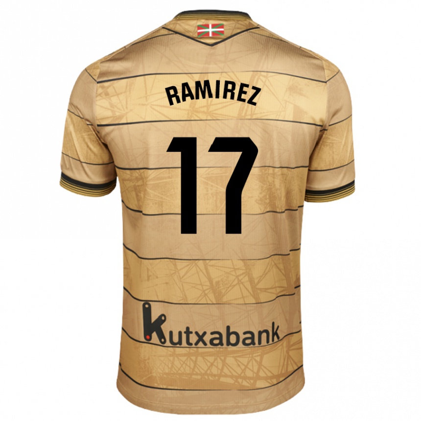 Kids Football Darío Ramirez #17 Brown Away Jersey 2024/25 T-Shirt