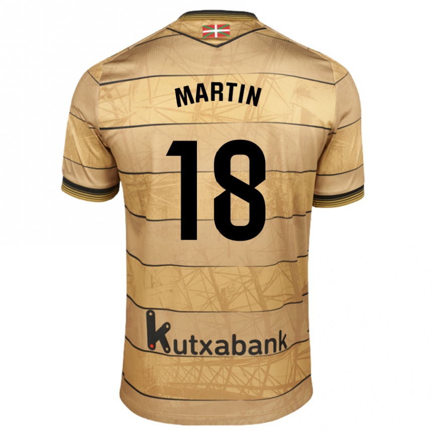 Kids Football Hugo Martín #18 Brown Away Jersey 2024/25 T-Shirt