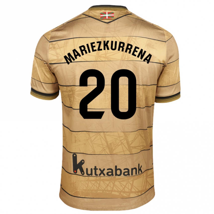 Kids Football Arkaitz Mariezkurrena #20 Brown Away Jersey 2024/25 T-Shirt