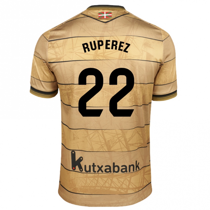 Kids Football Iñaki Rupérez #22 Brown Away Jersey 2024/25 T-Shirt