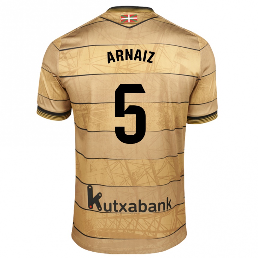 Kids Football Iris Arnaiz #5 Brown Away Jersey 2024/25 T-Shirt