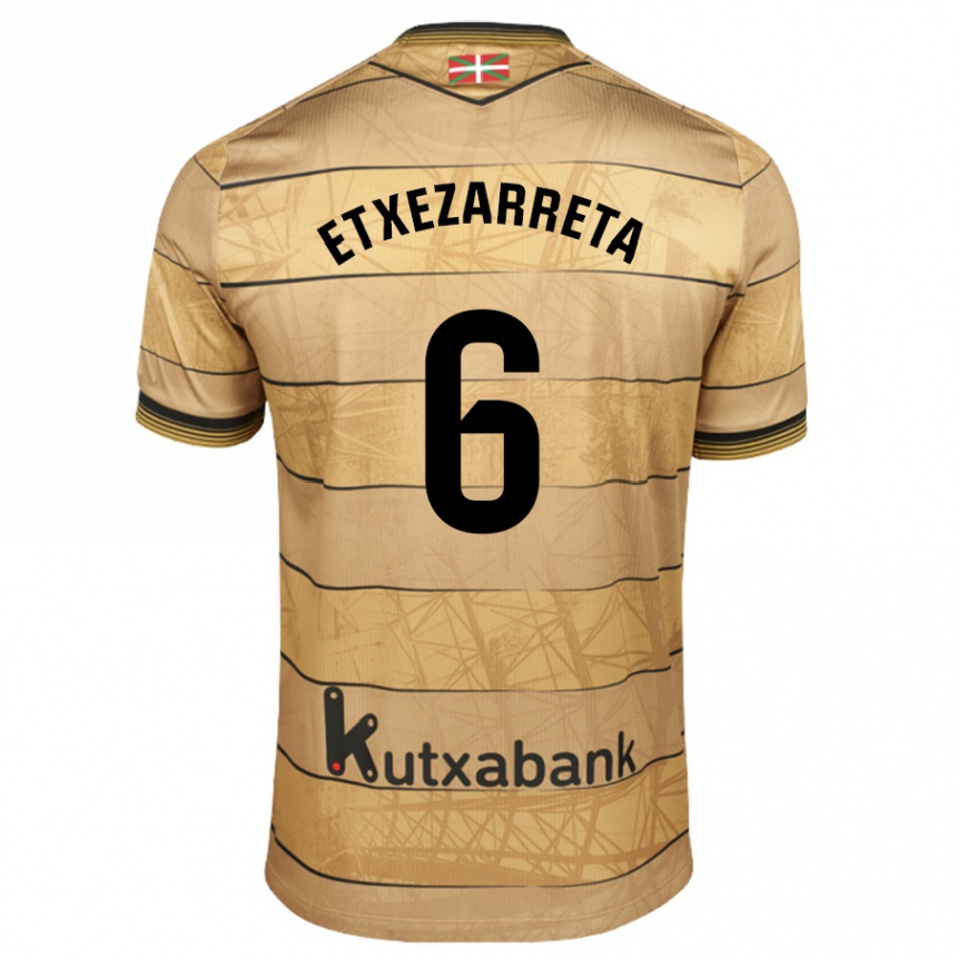 Kids Football Ane Etxezarreta Aierbe #6 Brown Away Jersey 2024/25 T-Shirt