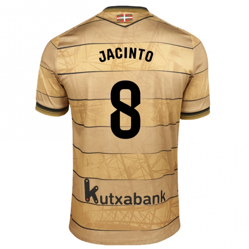 Kids Football Andreia De Jesus Jacinto #8 Brown Away Jersey 2024/25 T-Shirt