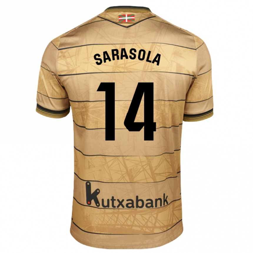 Kids Football Izarne Sarasola Beain #14 Brown Away Jersey 2024/25 T-Shirt