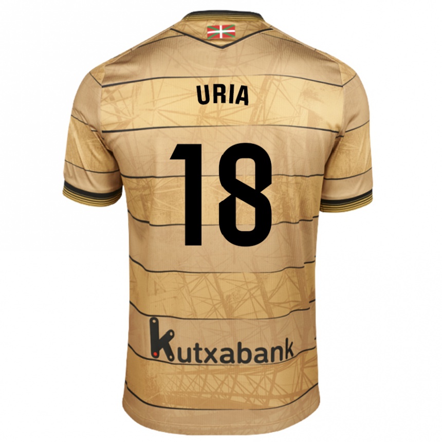 Kids Football Mirari Uria Gabilondo #18 Brown Away Jersey 2024/25 T-Shirt