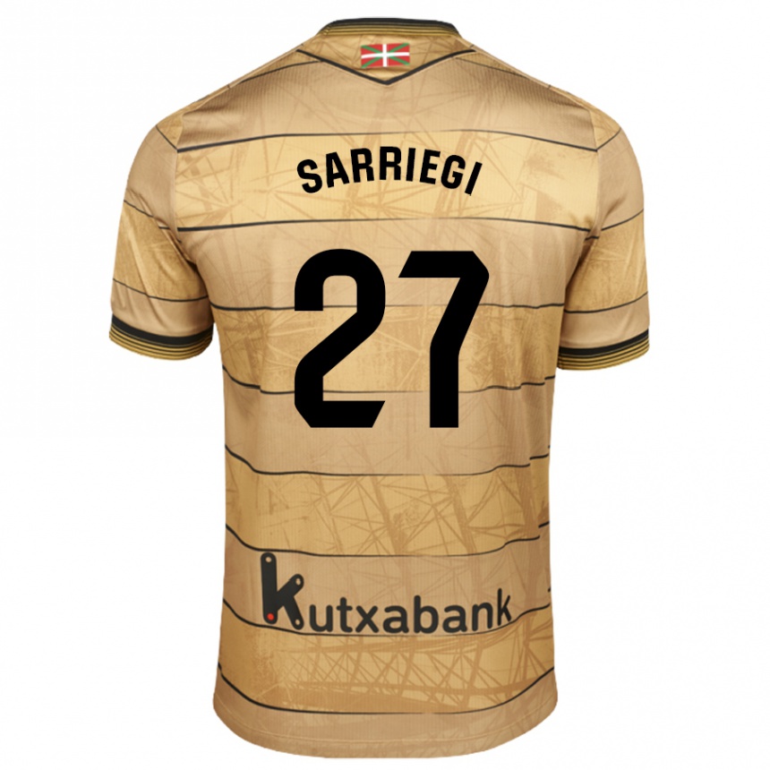 Kids Football Nora Sarriegi #27 Brown Away Jersey 2024/25 T-Shirt