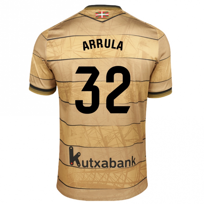 Kids Football Julia Arrula #32 Brown Away Jersey 2024/25 T-Shirt