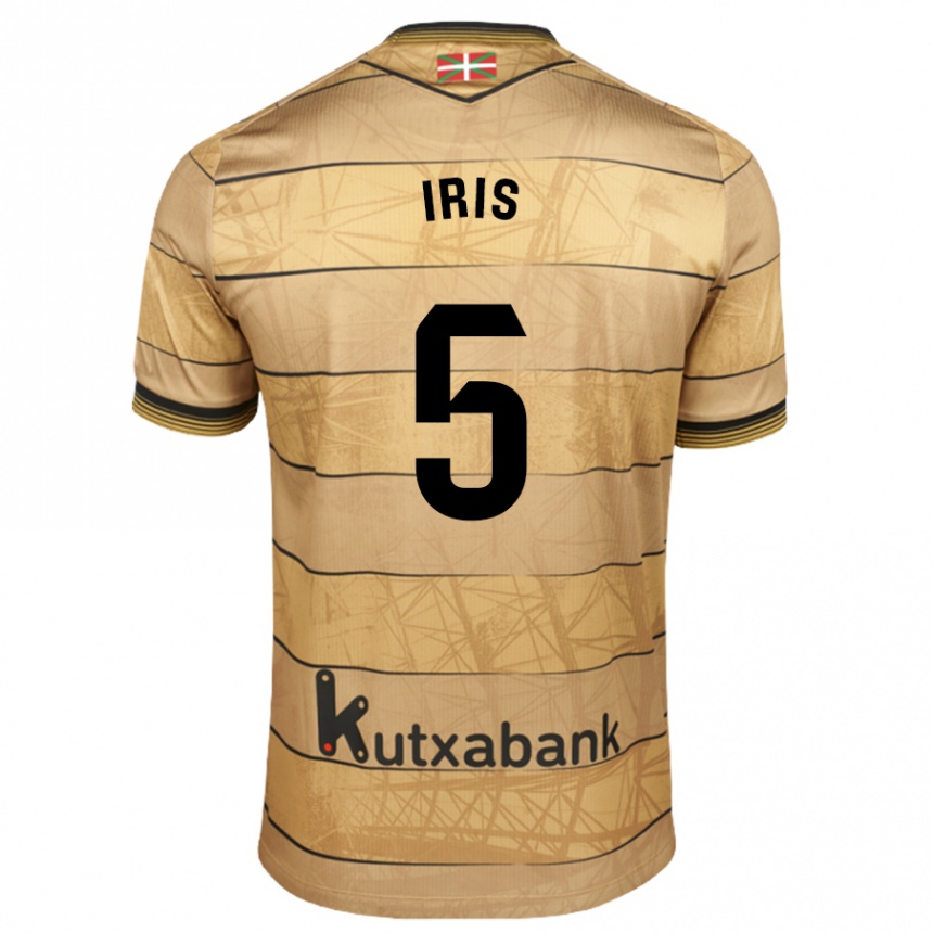 Kids Football Iris Arnaiz Gil #5 Brown Away Jersey 2024/25 T-Shirt