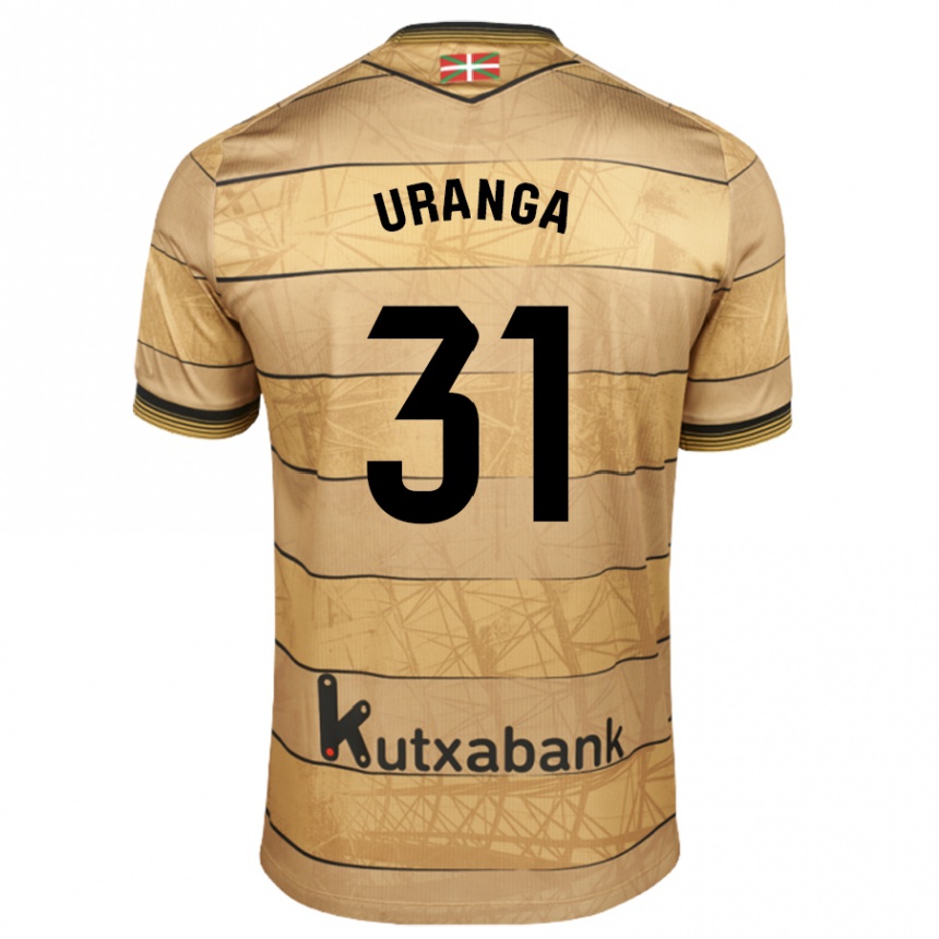 Kids Football Haizea Uranga Agirre #31 Brown Away Jersey 2024/25 T-Shirt