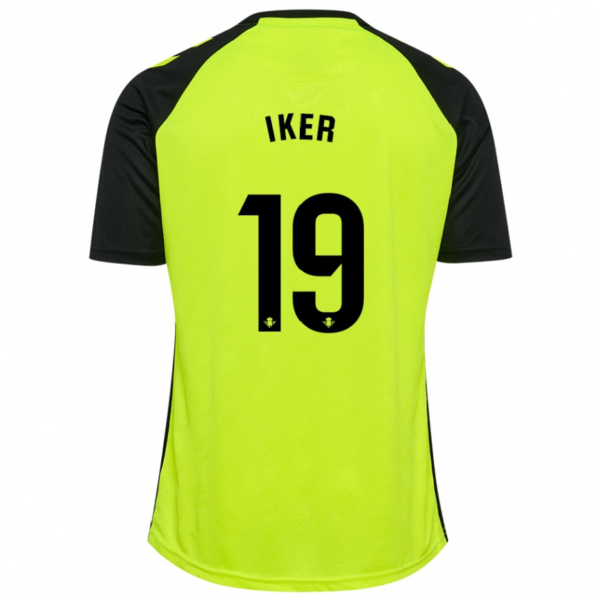 Kids Football Iker Losada #19 Fluorescent Yellow Black Away Jersey 2024/25 T-Shirt