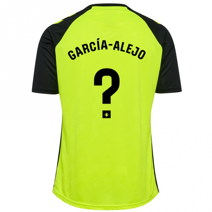 Kids Football Raúl García-Alejo #0 Fluorescent Yellow Black Away Jersey 2024/25 T-Shirt