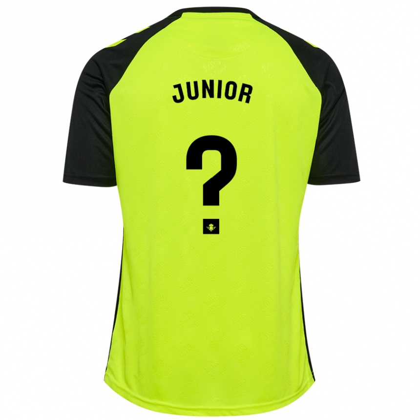 Kids Football Clute Junior #0 Fluorescent Yellow Black Away Jersey 2024/25 T-Shirt