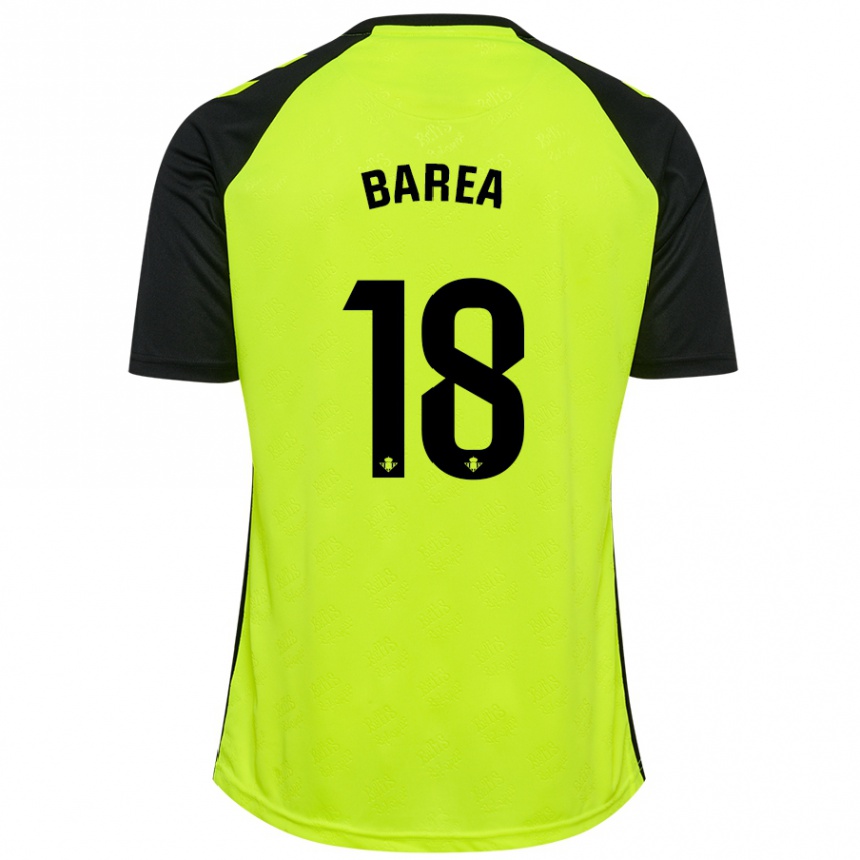 Kids Football Ismael Barea #18 Fluorescent Yellow Black Away Jersey 2024/25 T-Shirt