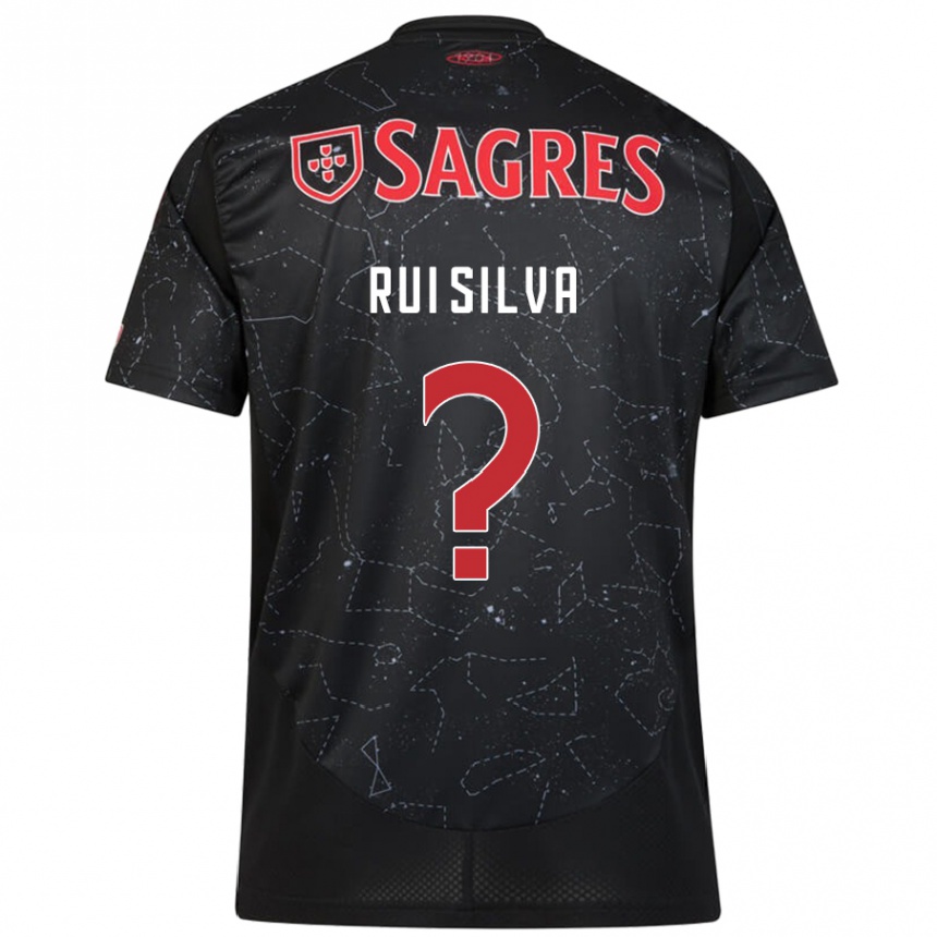 Kids Football Rui Silva #0 Black Red Away Jersey 2024/25 T-Shirt