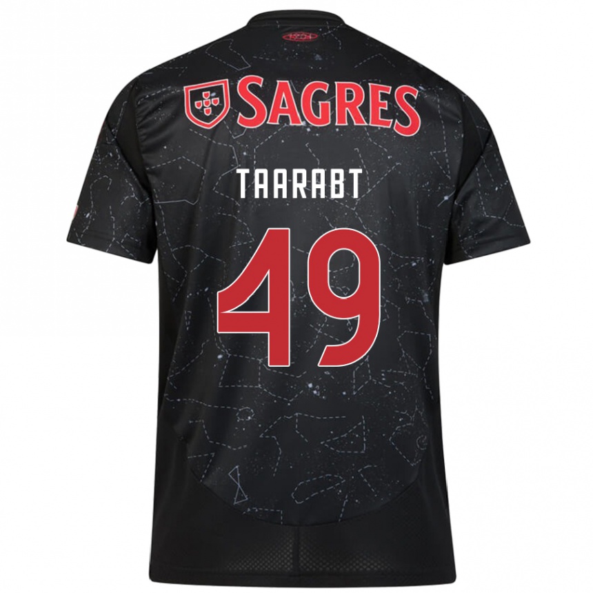 Kids Football Adel Taarabt #49 Black Red Away Jersey 2024/25 T-Shirt