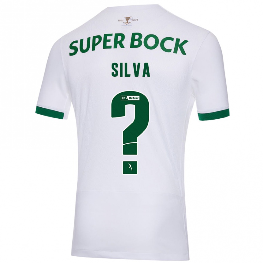 Kids Football Francisco Silva #0 White Green Away Jersey 2024/25 T-Shirt