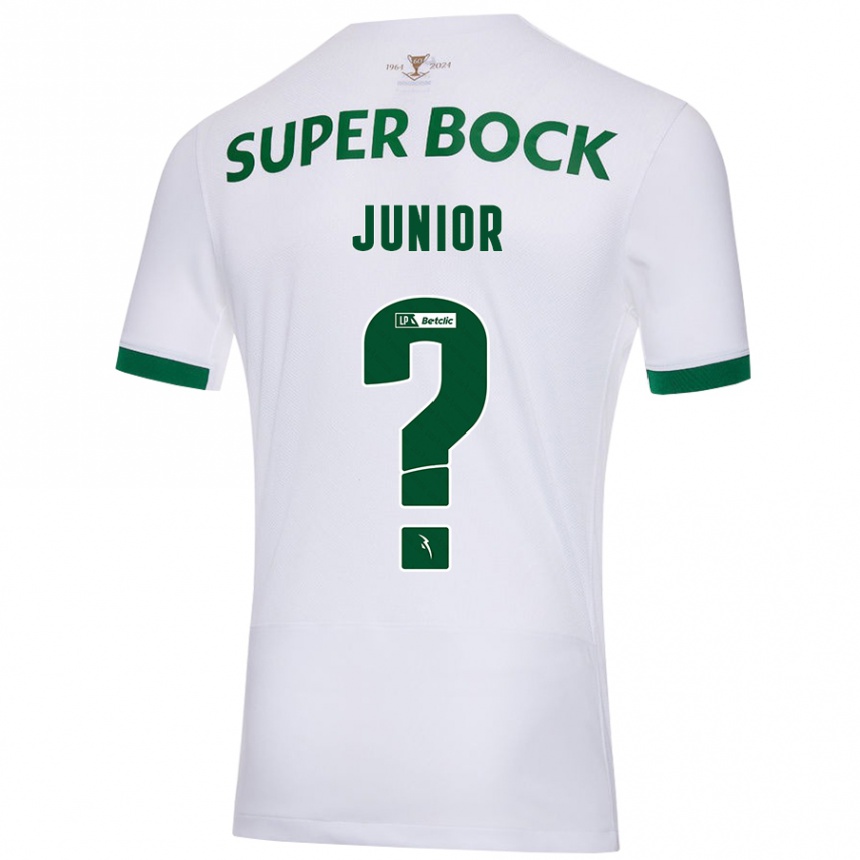 Kids Football Marlon Junior #0 White Green Away Jersey 2024/25 T-Shirt