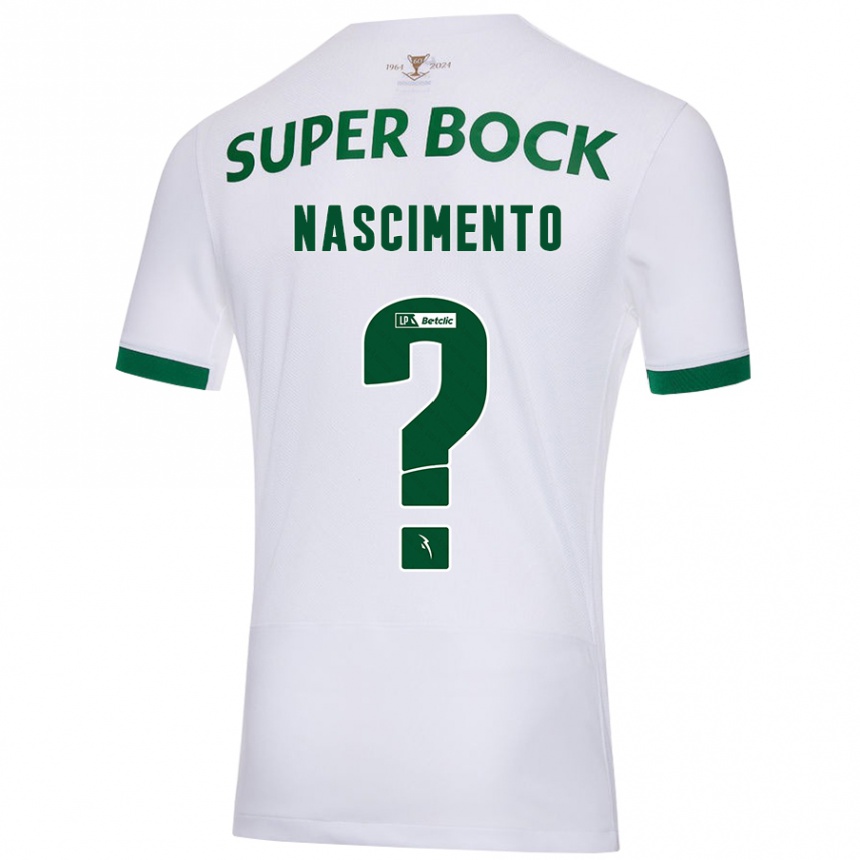 Kids Football Sandro Nascimento #0 White Green Away Jersey 2024/25 T-Shirt